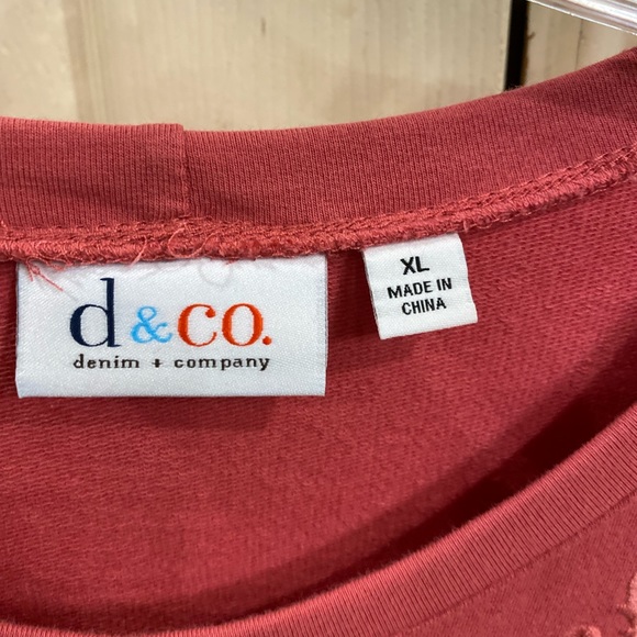 Denim & Company Melon Color Sweater - Picture 4 of 5